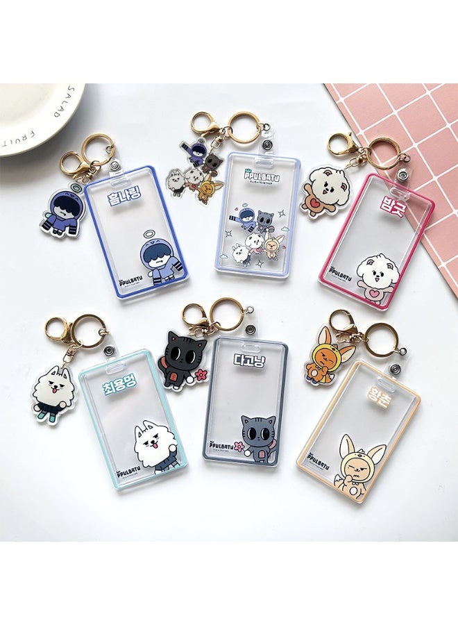 NIBEMINENT 1 - Piece TT Kpop Photo Card Holder Pendant Key Chain ID Badge Holder ID Card Holder Photo Card Protector for School ID Office ID Access Card for Women Girls - Image 2