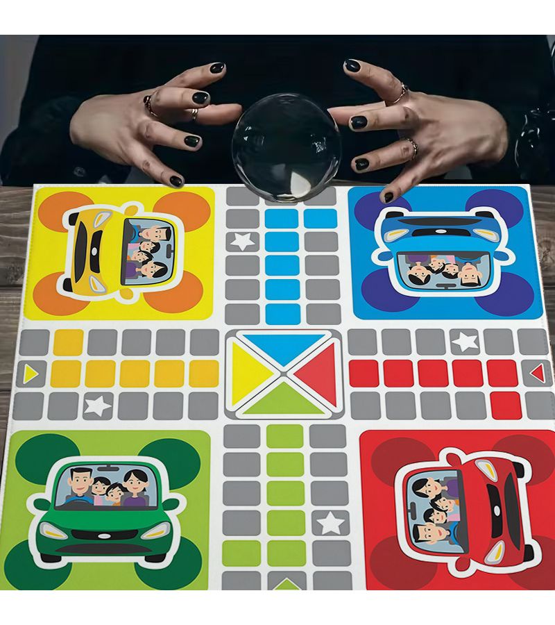 19 69x19 69 Inch Ludo Chess Game Mat Tarot Tablecloth Furniture Protective Cover - Image 2