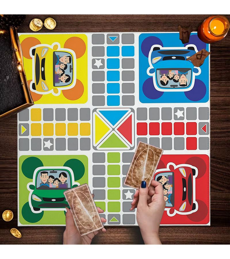 19 69x19 69 Inch Ludo Chess Game Mat Tarot Tablecloth Furniture Protective Cover - Image 5