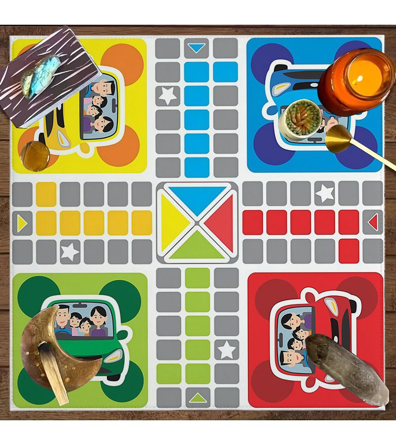 19 69x19 69 Inch Ludo Chess Game Mat Tarot Tablecloth Furniture Protective Cover - Image 4