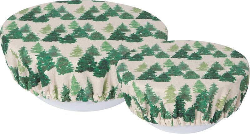 Now Designs Now Designs Woods Save It Reusable Cotton Bowl Covers 75 and 925 inch Set of 2 - Image 1