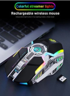 iMice 2.4G Rechargeable RGB Streamer Running Horse Wireless Luminous Gaming Business E-sports Mouse Gifts  - Image 2