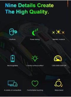 iMice 2.4G Rechargeable RGB Streamer Running Horse Wireless Luminous Gaming Business E-sports Mouse Gifts  - Image 3