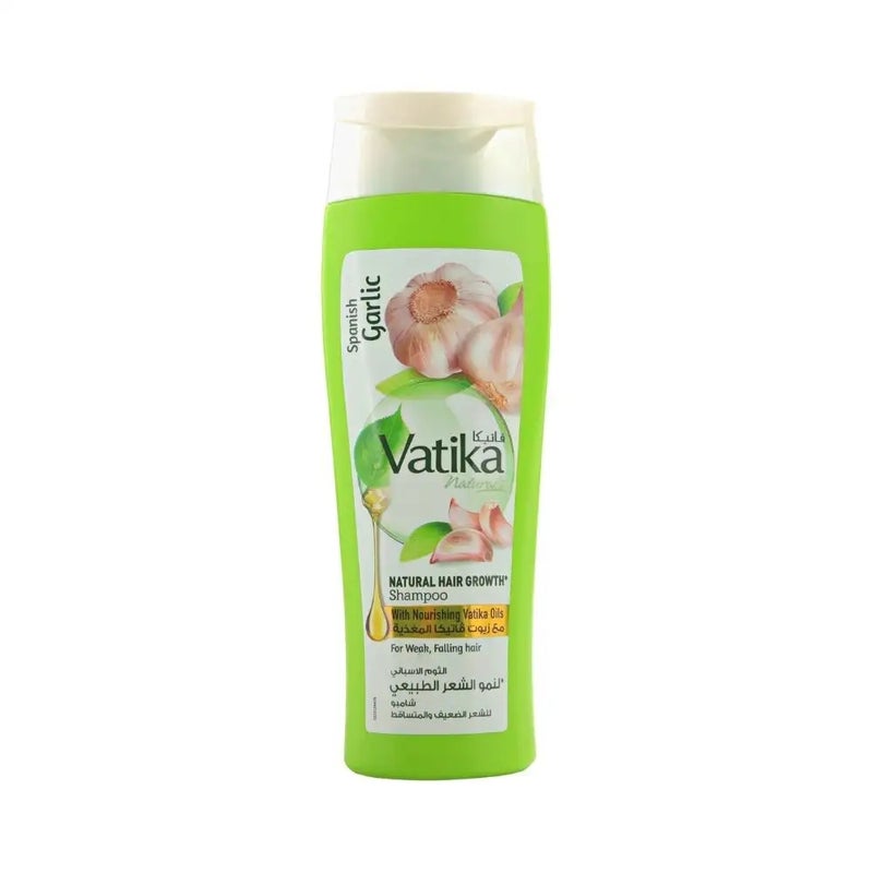 Vatika Spanish Garlic Natural Hair Growth Shampoo For Weak Falling Hair- 400ml