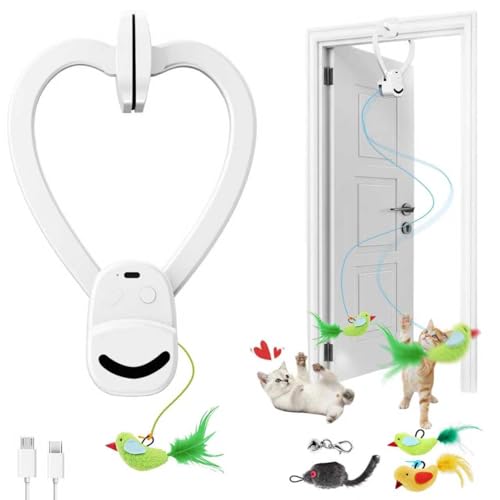 CATPICK Interactive Cat Toys for Indoor Cats Automatic Electric Flying Bird Feather Mouse Toy Best Kitten Adult Cat Enrichment Mouse cat Toy Hanging Electric Kitty Toys for Bored Cats - Image 1