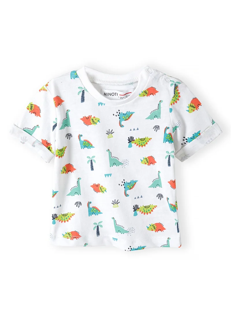 MINOTI Baby T-Shirt and Joggers Set with Dinosaur Print