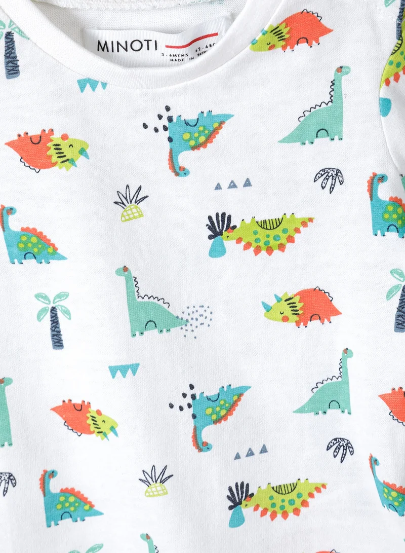MINOTI Baby T-Shirt and Joggers Set with Dinosaur Print