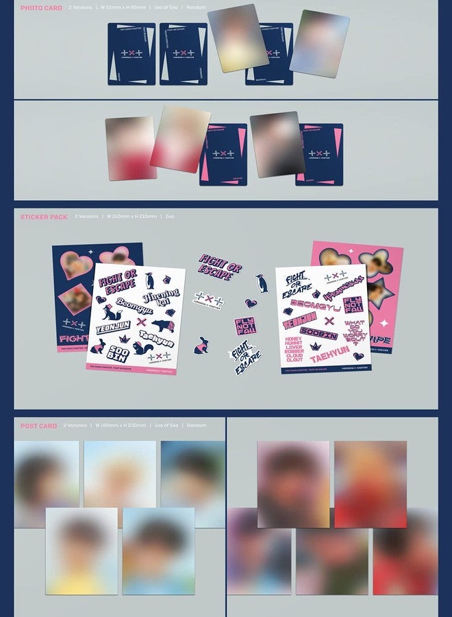 Big Hit Ent. TXT - CHAOS CHAPTER : FIGHT OR ESCAPE ألبوم + مجموعة بطاقات الصور الإضافية (إصدار ESCAPE) - Image 4