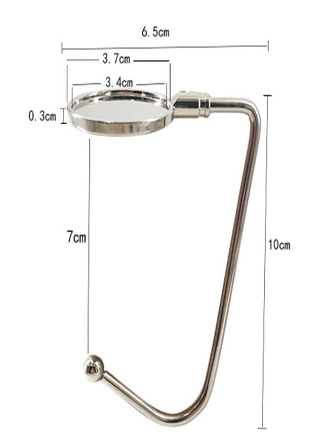 ZHENJIER 5 Pack Purse Hook Hanger, Metal Hook Long Handbag Hanger for Table Desk,Portable Bag Holder Under Counter Handbags Hook for Women Girl - Image 2
