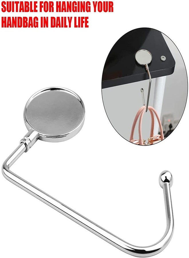 ZHENJIER 5 Pack Purse Hook Hanger, Metal Hook Long Handbag Hanger for Table Desk,Portable Bag Holder Under Counter Handbags Hook for Women Girl - Image 4