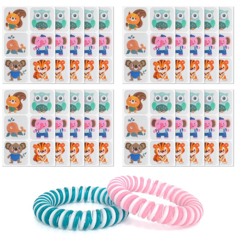 BuggyBands 120 Pack Mosquito Patches Stickers for Kids & Adult, Resealable Stickers with 2 Pack Mosquito Bracelet, Mosquito Stickers for Indoor Outdoor Camping & Travel Summer Camp Essentials - Image 1