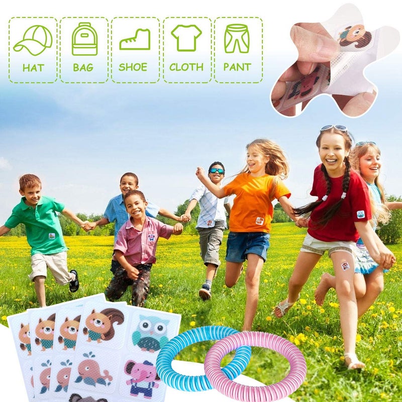 BuggyBands 120 Pack Mosquito Patches Stickers for Kids & Adult, Resealable Stickers with 2 Pack Mosquito Bracelet, Mosquito Stickers for Indoor Outdoor Camping & Travel Summer Camp Essentials - Image 2