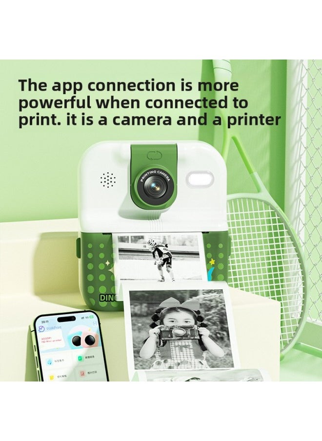 Generic Mini-jet Thermal Printing Camera Children's Camera HD Camera Digital Printer Wholesale-Color:Hd Powder With App Printing [no Card + 3 Rolls Of Paper Standard]  - Image 3