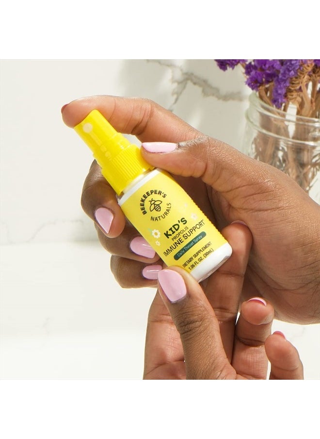 Beekeeper's Naturals - Kids Propolis Throat Spray 95% Bee Propolis Extract - Natural Immune Support & Sore Throat Relief, Antioxidants & Gluten-Free, 1.06 oz (Pack of 2) - Image 1