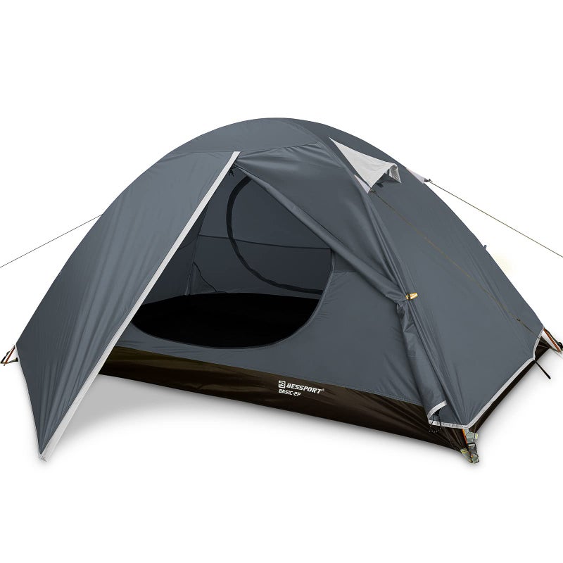 Bessport Camping Tent 2 Person Tent Waterproof Two Doors Backpacking Tent Easy Setup Lightweight for Outdoor Hiking Mountaineering Travel