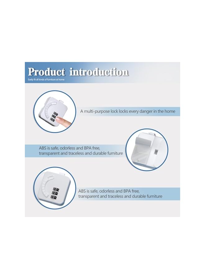 PROMASS PROMASS 2 Pack Refrigerator Lock - Combination Fridge Locks for Kids - Childproof Refrigerator Door Locks  - Image 4