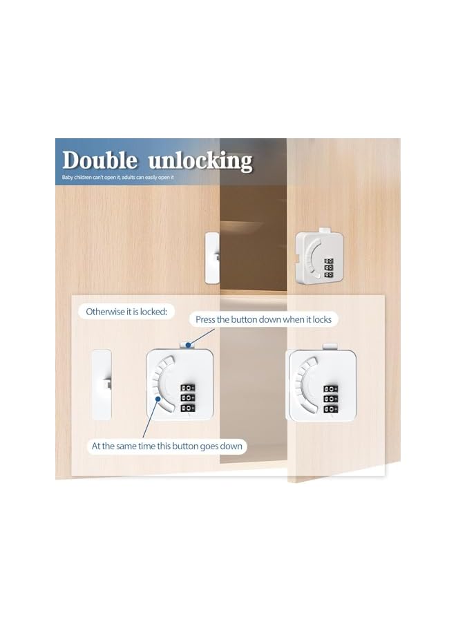 PROMASS PROMASS 2 Pack Refrigerator Lock - Combination Fridge Locks for Kids - Childproof Refrigerator Door Locks  - Image 3