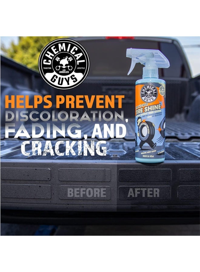 Chemical Guys رذاذ تلميع الإطارات اللامع من كيميكل غايز (يعمل على المطاط، الفينيل والبلاستيك) آمن للسيارات، الشاحنات، الدراجات النارية، المركبات الترفيهية والمزيد، حجم كبير جداً 32 أونصة سائلة - Image 2