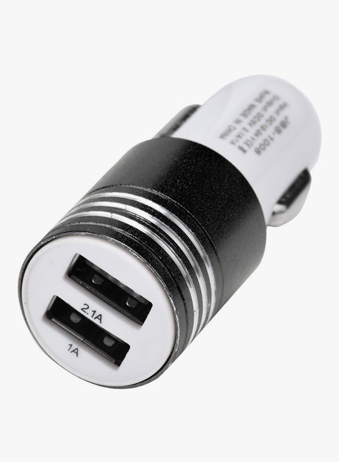 Voberry 2-Port USB Car Mobile Phone Charging Adapter Black/White - Image 3