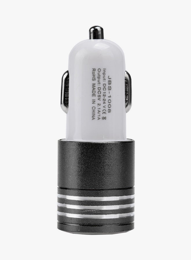 Voberry 2-Port USB Car Mobile Phone Charging Adapter Black/White - Image 2