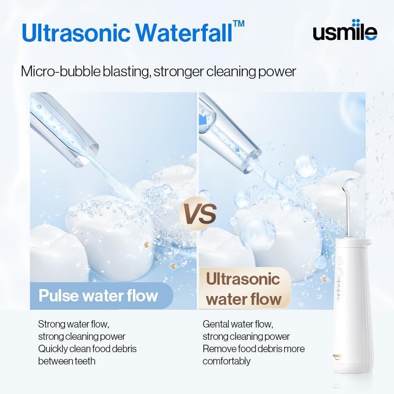 usmile All budget friendly options Water Flosser Ultrasonic Water Flosser, Your Ideal Choice for Your Oral Health and Daily Hygiene, Modern and Stylish Design, Combining Convenience and Efficiency in Removing Pulp Consistent single item quality - Image 2