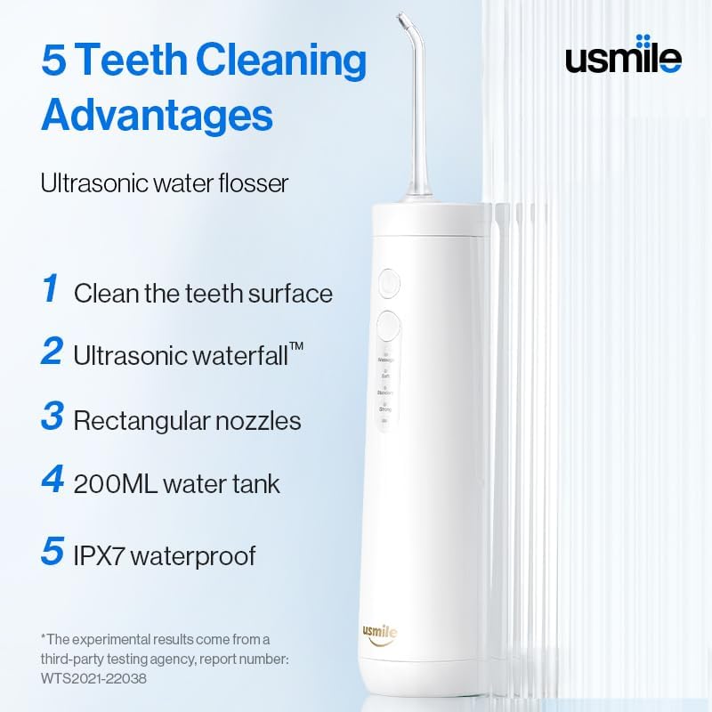usmile All budget friendly options Water Flosser Ultrasonic Water Flosser, Your Ideal Choice for Your Oral Health and Daily Hygiene, Modern and Stylish Design, Combining Convenience and Efficiency in Removing Pulp Consistent single item quality - Image 1
