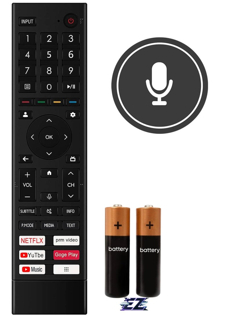 ELTRAZONE Replacement Voice Remote Control ERF3AC80H Suitable for Hisense Smart TV with battery - Image 1