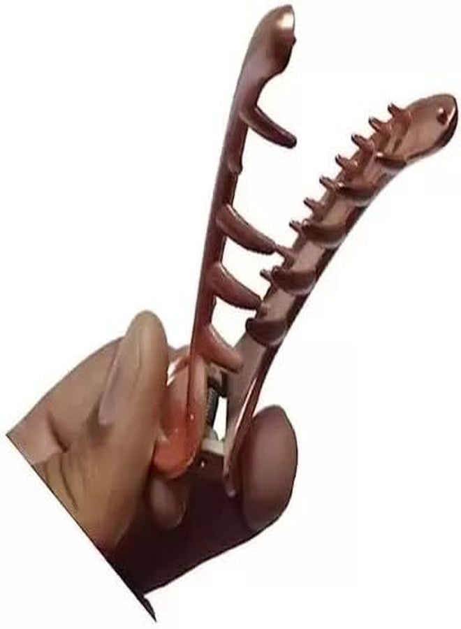 DENICRAAS مجموعة مشابك شعر دينيكراس متعددة الألوان وكبيرة الحجم على شكل موزة، مشابك شعر على شكل موزة للنساء (عبوة من 3 مشابك متعددة الألوان) لون عشوائي - Image 4