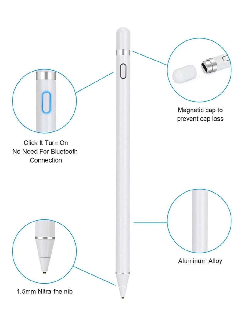 Digital Stylus Pencil For All Android Tablets and iPhones, iPad and Phones White - Image 4