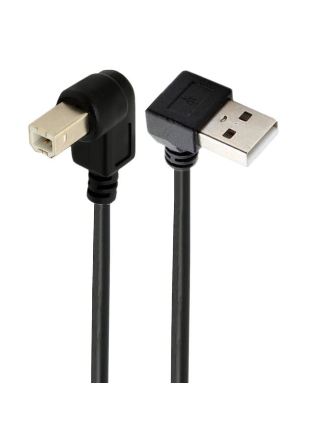 Usb Printer Data Line Double Elbow AM-BM USB2.0 Print Line USB Elbow Printer Data Line-Color:Under AM-Under BM-Line Length:1 M - Image 1