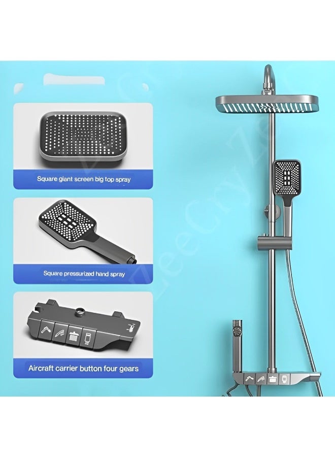 Colro Global Shower Panel Faucet with Square Spray telephone shower overhead 5 in 1 Heavy Quality Durable - Image 1
