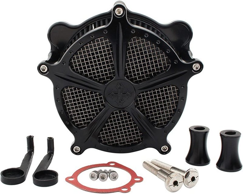 QASULER Black Air Filter for Harley Motorcycles - Image 1
