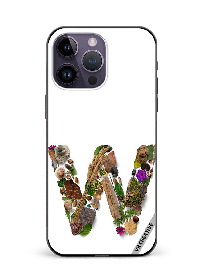 VR CREATIVE Protective Case Cover For Apple iPhone 16 Pro Max Alphabet W Design Multicolour