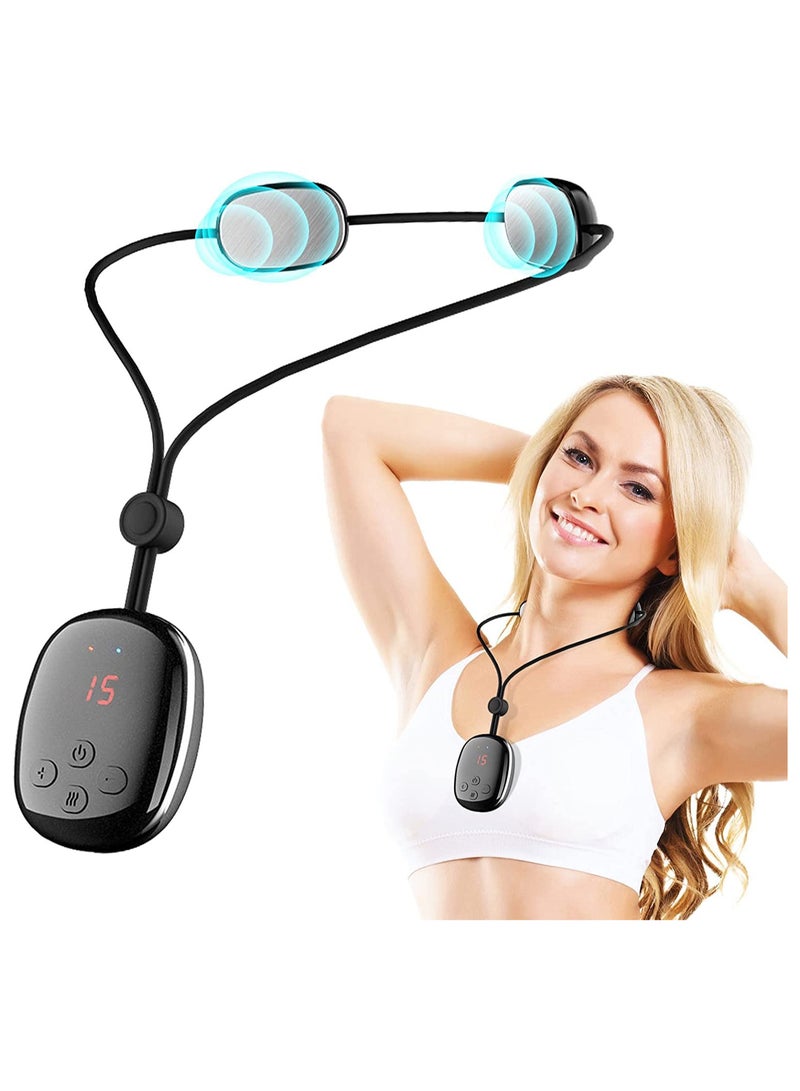 Sharpdo Neck Massager with Heat, Portable EMS Lymphatic Drainage Massager for Pain Relief Deep Tissue, Intelligent Electric Pulse Neck and Shoulder Massager Device for Women Men Gift, 4 Modes 15 Levels - Image 1