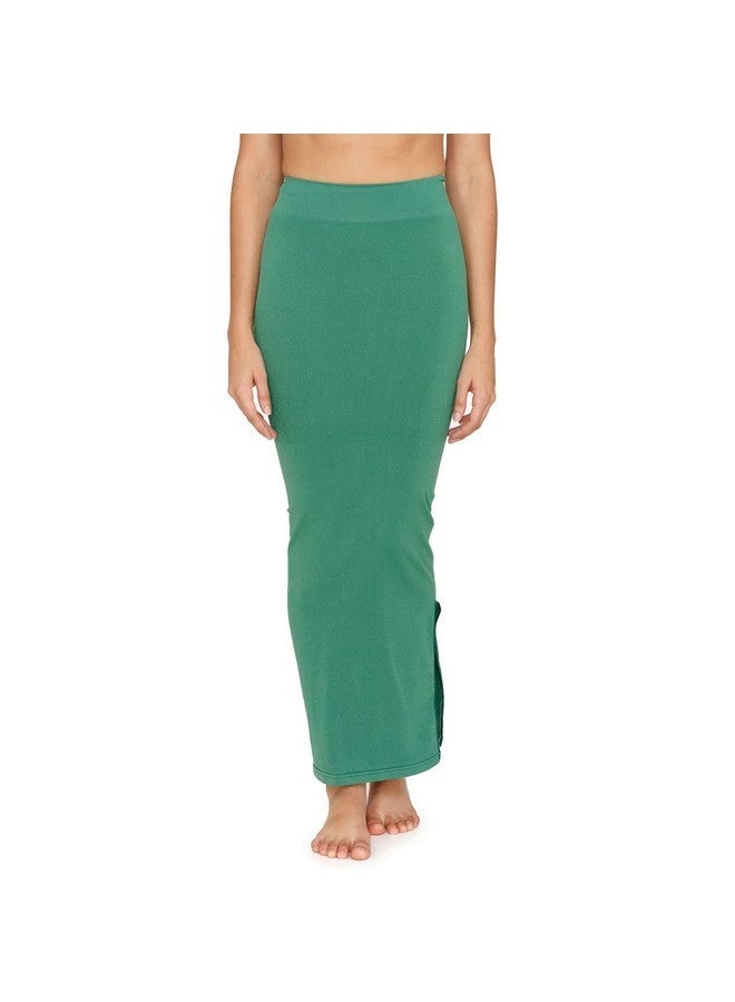 zivame زي فامي ملابس الساري المرمرية بدون seams طوال اليوم مع حبل قابل للإزالة | تنورة تشكيل - أخضر - Image 1