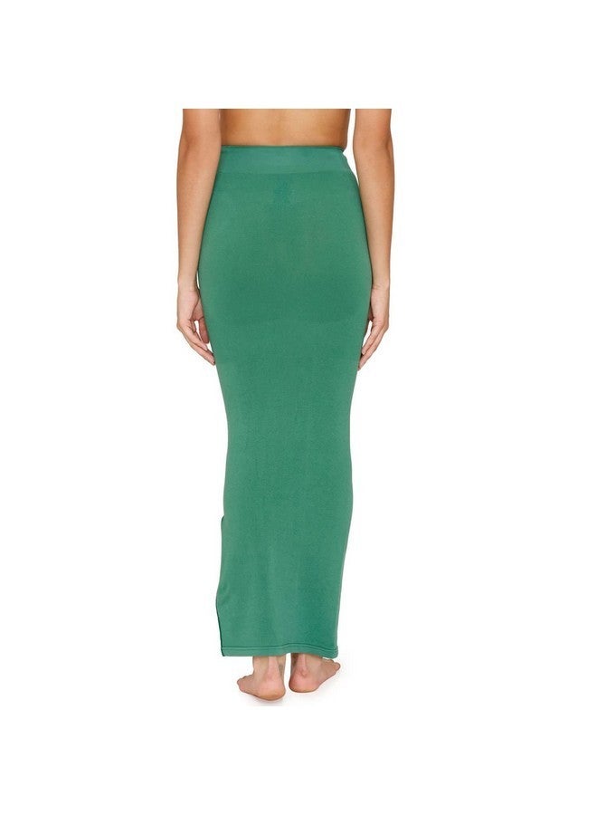 zivame زي فامي ملابس الساري المرمرية بدون seams طوال اليوم مع حبل قابل للإزالة | تنورة تشكيل - أخضر - Image 3