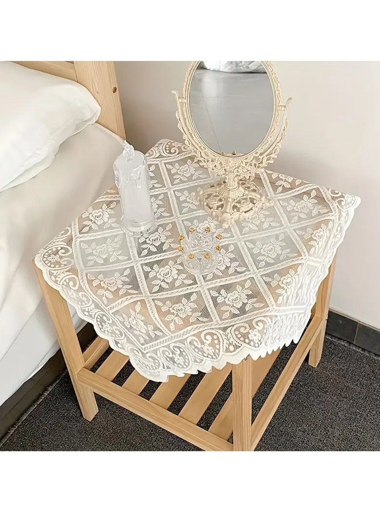 Nordic style beige lace tablecloth - Image 1