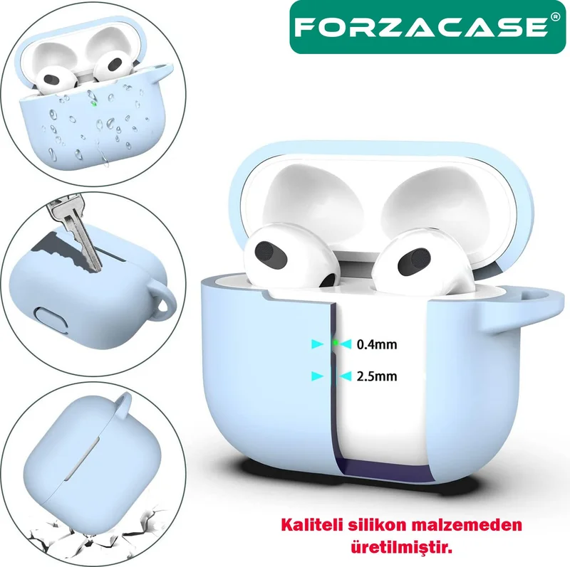 فورزاكاس Bluetooth Headphone Case with Keychain Compatible with Airpods 4 - FC793