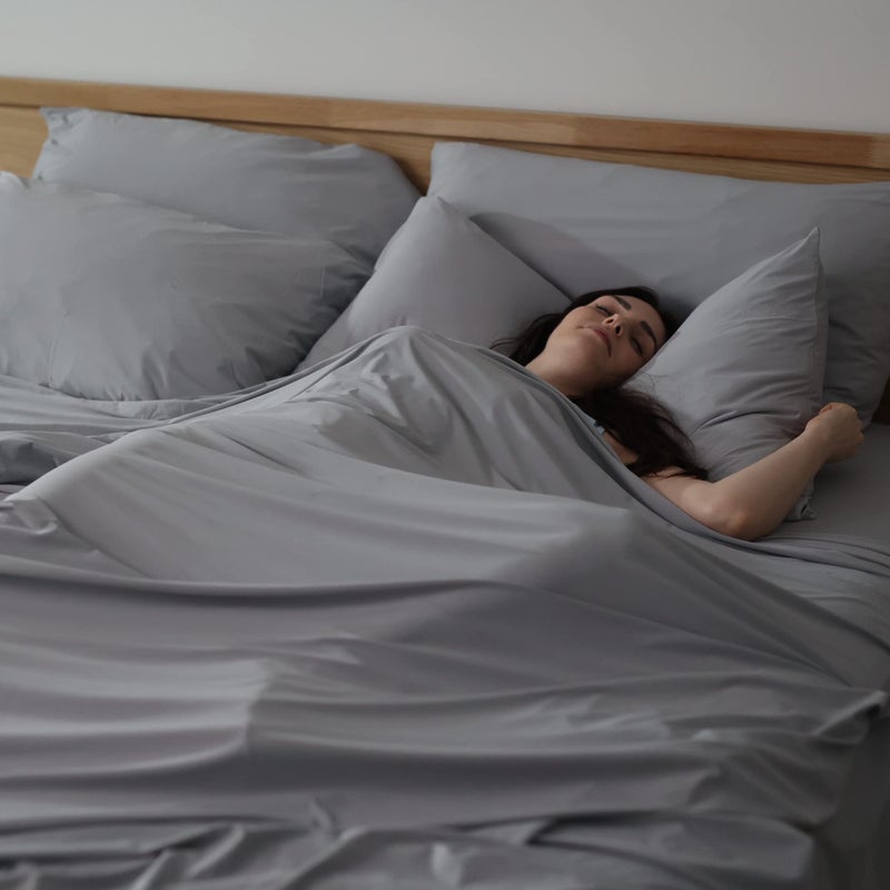 REST® Evercool®+ Top Sheet, Full/Queen Size, Light Gray, 93"X108" (1 Flat Sheet only) - Image 2