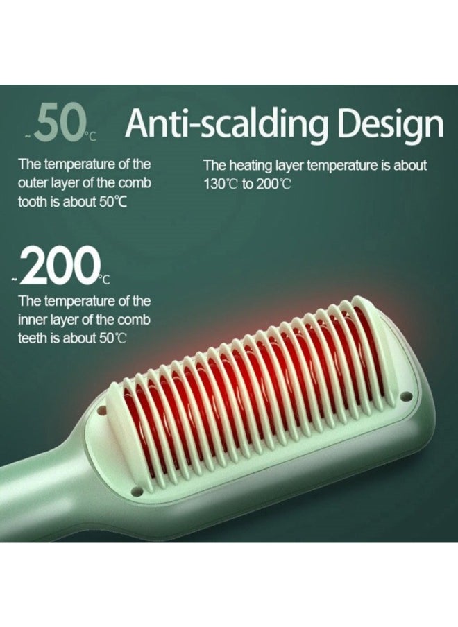 K.skin KD680 Mini straightener hair brush curlers comb,Yellow