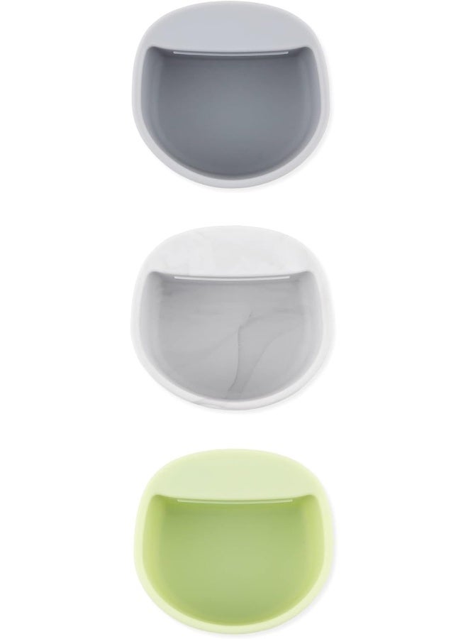 Bumkins Baby Silicone Little Dippers for Baby Bowls, Sauce Dish, Attaches to Dishes and Plates, Holds Dip and Sauce, Baby Led Weaning for Babies 6 Months (3-Pack) - Image 1