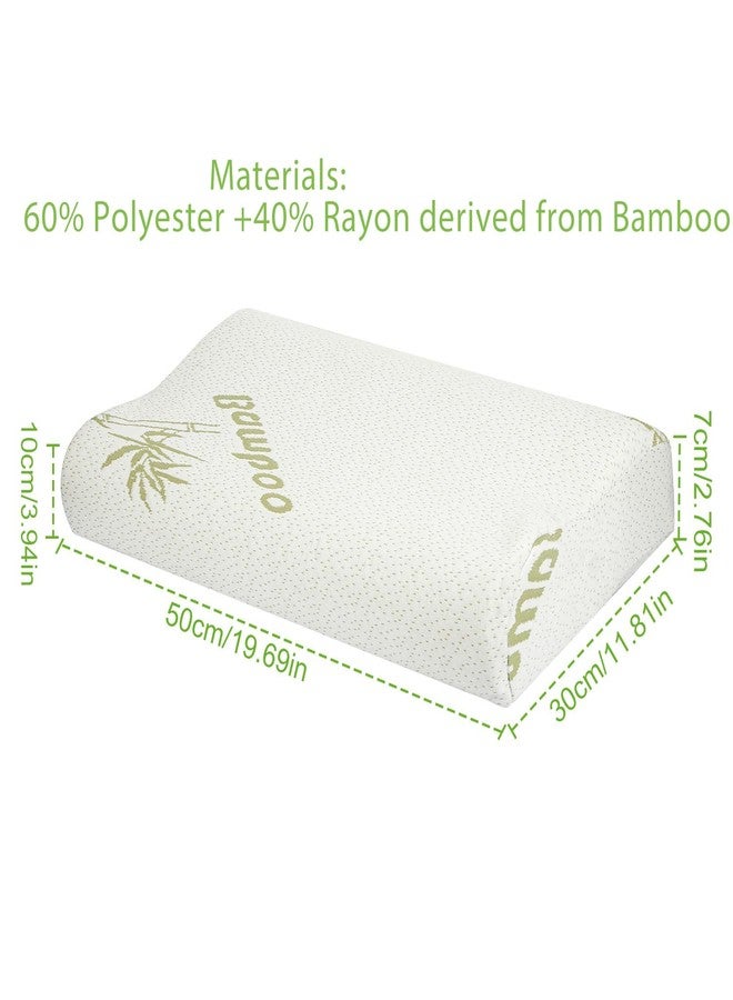 iMounTEK Bed Pillow Rayon derived from Bamboo Memory Foam Pillow, Contoured Orthopedic Pillow Soft Neck Support Breath for Sleeping(Medium) - Image 5