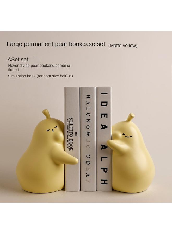Bluejw Behan Meicuddle Pear Book Stand Ceramic Ornaments Home Living Room Decorations Small Bedroom Bookcase Birthday Gift - Image 1