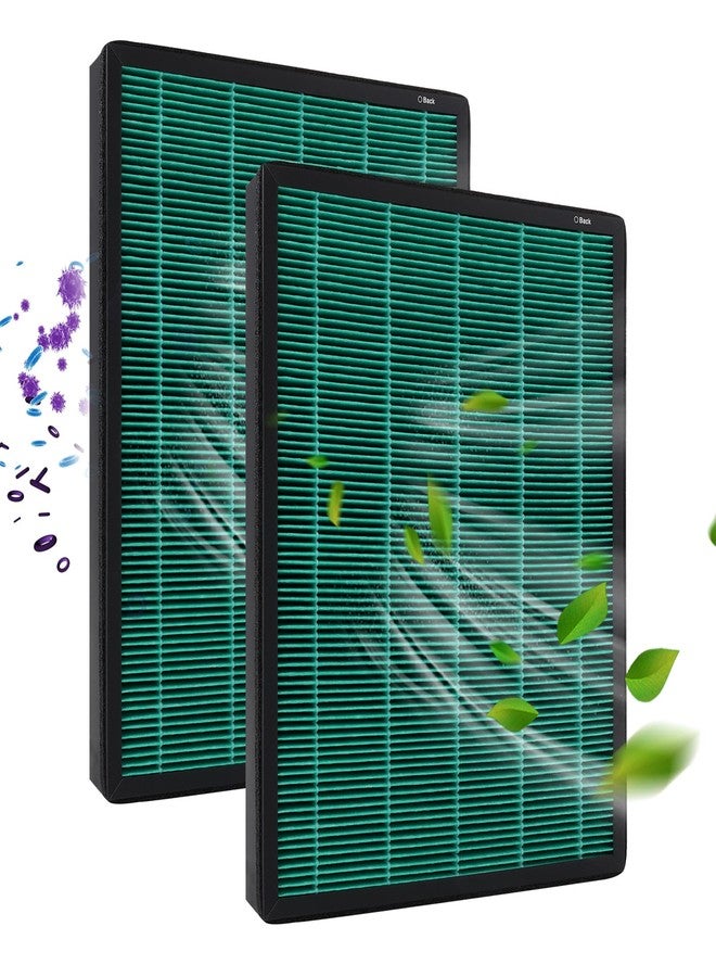 Demiwise 300/300S HEPA Filter Replacement, Compatible with Coway AIRMEGA Max2 300/300S Air Purifier AP-1515-H, 2-In-1 Green Air Purifier Filter and Activated Carbon Filter for Dust, Smoke and More, 2Pack - Image 1