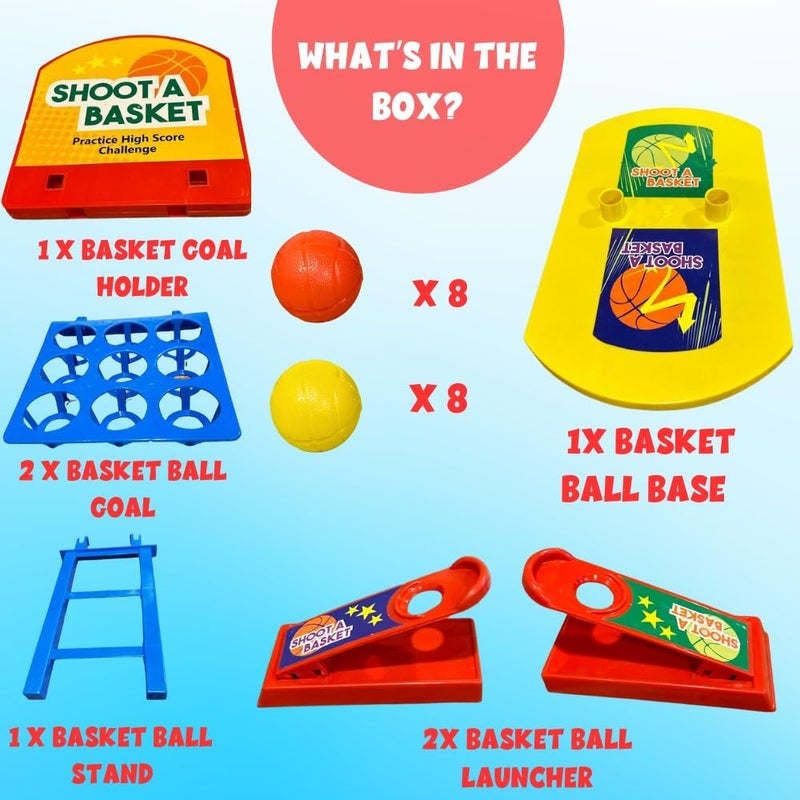 ToyMagic Action Play Shoot-A-Basket Game|Basketball Board for 1 or 2 Players|Exciting Table Top Action Toy|Desktop |Indoor for Kids|Best Birthday Gift|Family Time |Made in India - Image 5