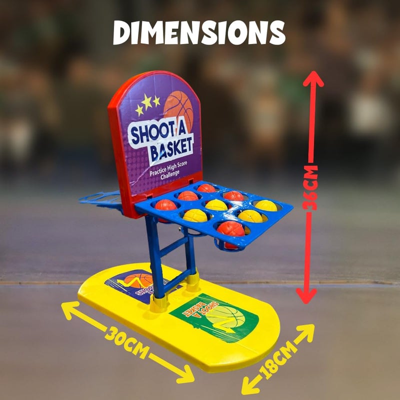 ToyMagic Action Play Shoot-A-Basket Game|Basketball Board for 1 or 2 Players|Exciting Table Top Action Toy|Desktop |Indoor for Kids|Best Birthday Gift|Family Time |Made in India - Image 2