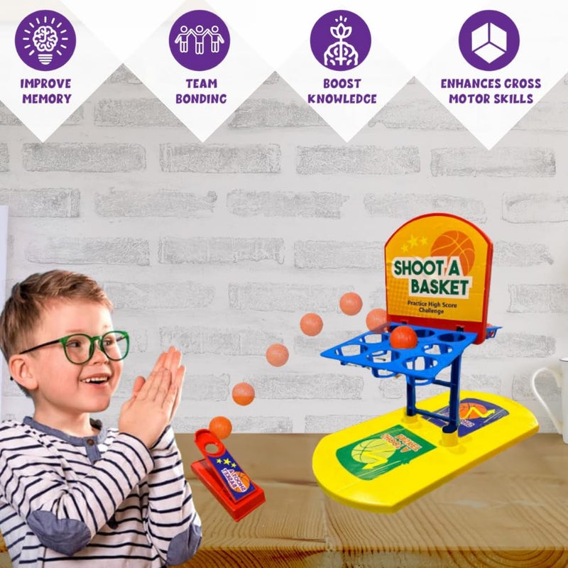 ToyMagic Action Play Shoot-A-Basket Game|Basketball Board for 1 or 2 Players|Exciting Table Top Action Toy|Desktop |Indoor for Kids|Best Birthday Gift|Family Time |Made in India - Image 4