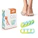 ZMOI Gel Toe Separators for Women Men 4 Pieces Soft Silicone Pedicure Toe Spacers for Separating Toenails Toe Polish Separators Yoga Relaxing Nail Art and more Teal Yellow Ombre - Image 2