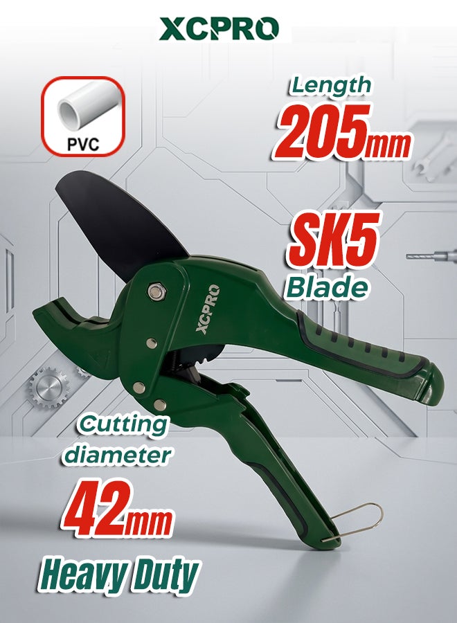 PVC Pipe Cutter 205mm SK5 Blade Auto Open Aluminum Handle