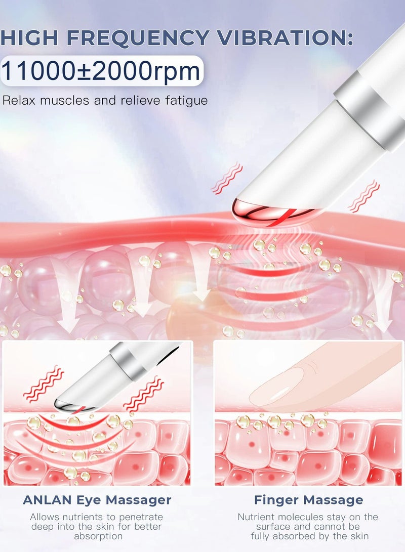 Excefore EMS Eye Massager RF Radio Frequency Facial Device Lifting Firming Skin Care Tool for Eyes Neck Wrinkles with LCD Display(38-45°C) - Image 4